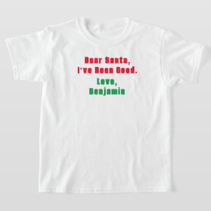 Dear Santa Kids T-shirt, Best Behaviour T-Shirt