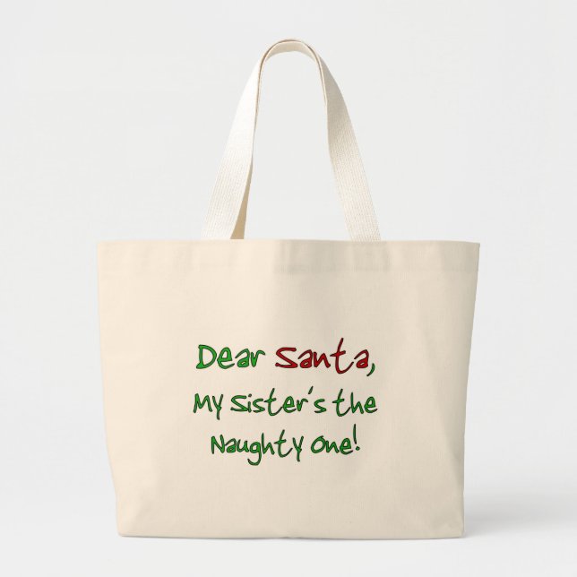 Dear Santa Large Tote Bag (Front)