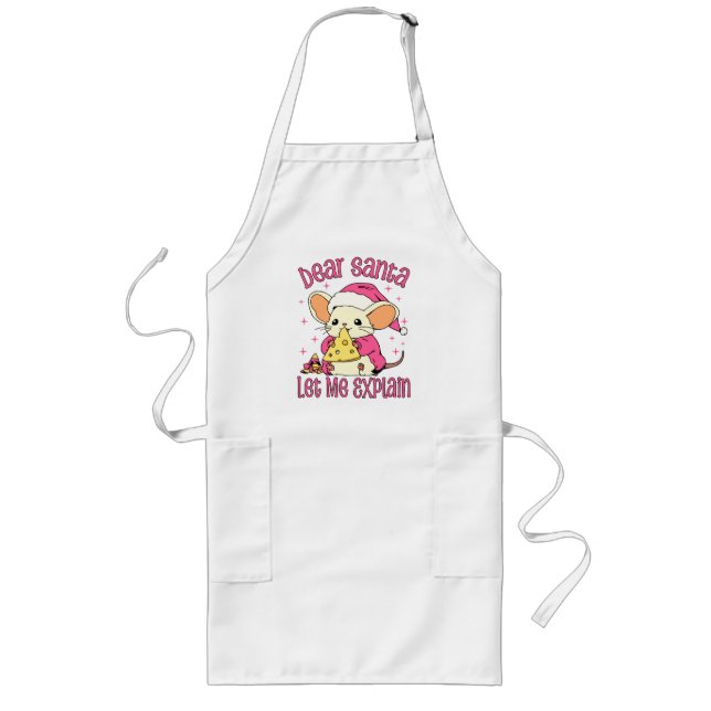 Dear Santa, Let Me Explain Long Apron (Front)