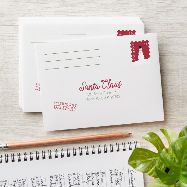 Dear Santa - Letter To Santa Envelope (Stacked)