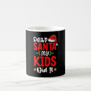 Dear Santa My Kids Did It Christmas Dad Mum Coffee Mug