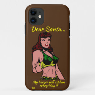 DEAR SANTA.. MY LAWYER WILL... funny christmas Case-Mate iPhone Case