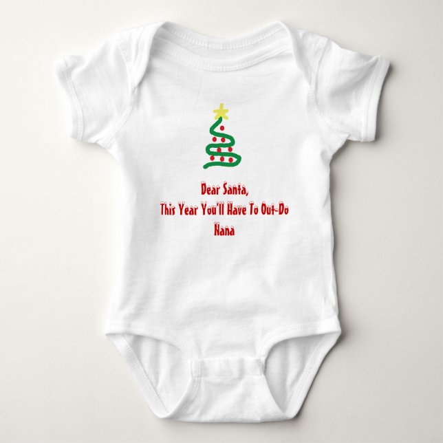 Dear Santa - Nana Baby Bodysuit (Front)