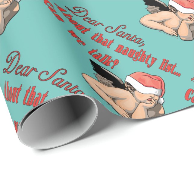 Dear Santa Naughty List Wrapping Paper (Roll Corner)