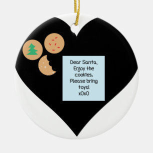 Dear Santa - Please Bring Toys Ceramic Tree Decoration