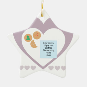 Dear Santa - Please Bring Toys Ceramic Tree Decoration