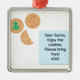 Dear Santa - Please Bring Toys Metal Tree Decoration