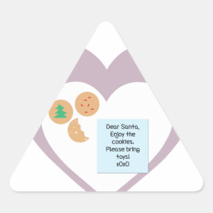 Dear Santa - Please Bring Toys Triangle Sticker