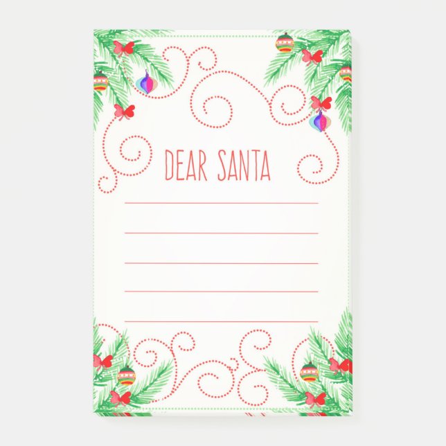 Dear Santa Post-it Notes (Front)
