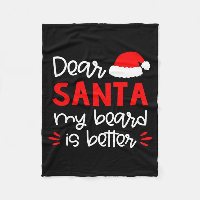 Dear Santa Shirt Funny Matching Family Christmas P Fleece Blanket (Front)