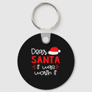 Dear Santa Shirt Funny Matching Family Christmas P Key Ring
