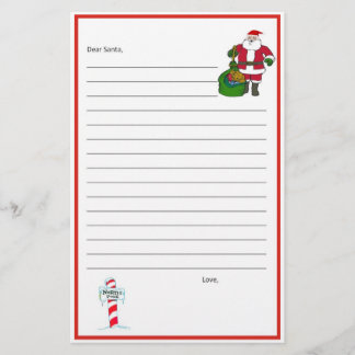 Dear Santa Stationary! Template