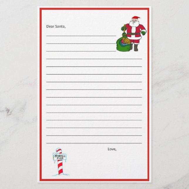 Dear Santa Stationary! Template (Front)