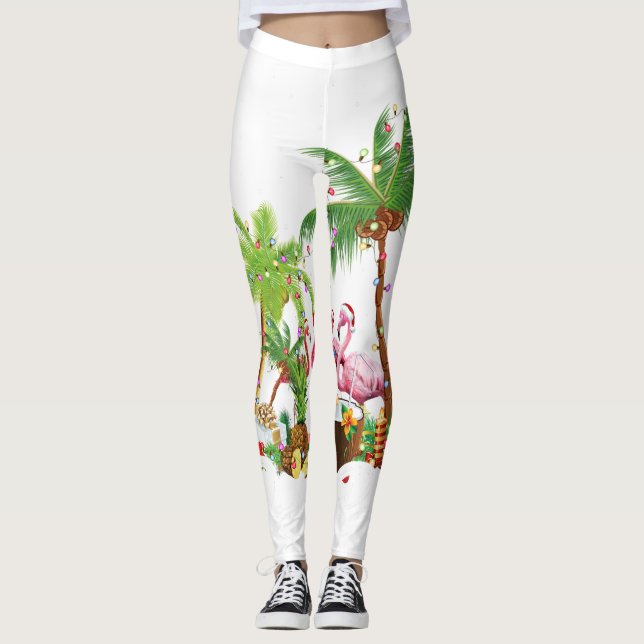 Dear Santa They Are The Naughty Ones Christmas Paj Leggings (Front)