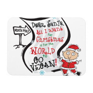 Dear Santa Vegan Wish Magnet