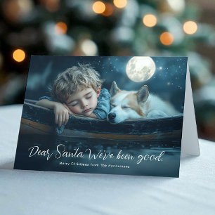 Dear Santa We've Been Good Family Photo  Holiday Card