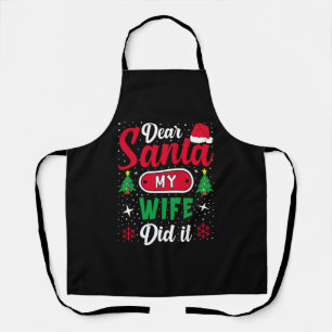 Dear Santa Wife christmas family matching Apron