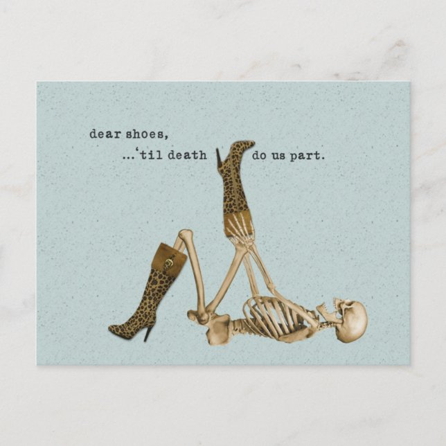 Dear Shoes Skeleton in Love Postcard (Front)