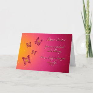 Dear Sister Happy Birthday Card