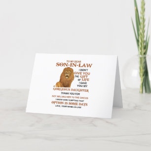 Dear Son-In-Law I Gave You My Gorgeous Daughter Holiday Card