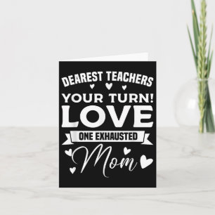 Dear Teacher I Talk To Everyone So Moving My Seat Card
