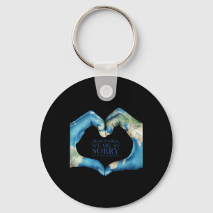Dear World Were Sorry Vintage Key Ring