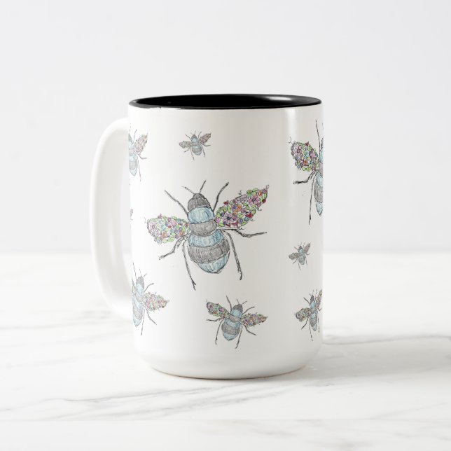 "Dearest Coffee Drinkers"  Two-Tone Coffee Mug (Front Left)