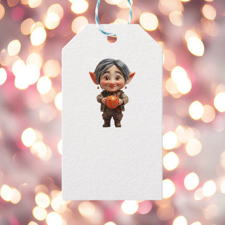 Dearie Christmas Elf White Gift Tags