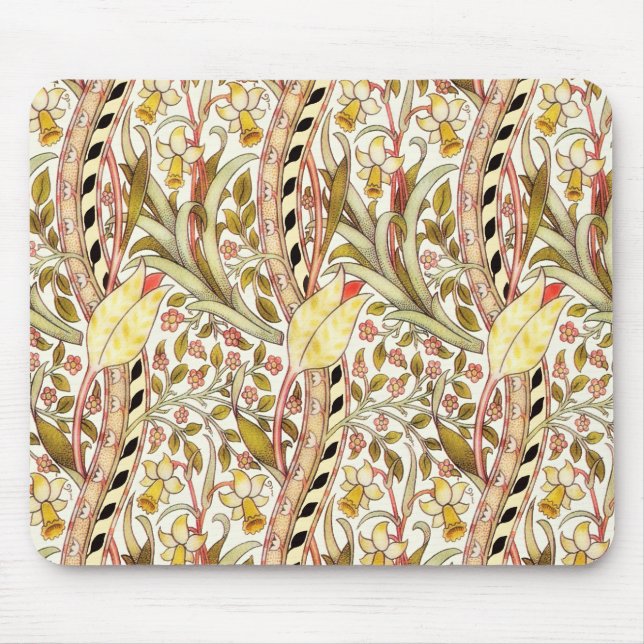 Dearle Daffodil Vintage Floral Mouse Pad (Front)