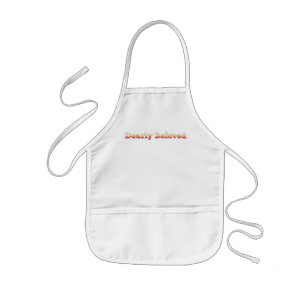"Dearly Beloved" Bible quote with golden text Kids Apron