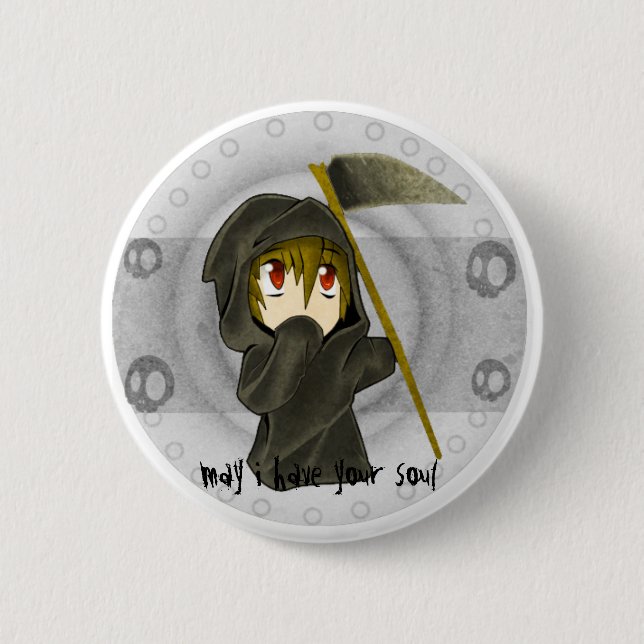 death 6 cm round badge (Front)