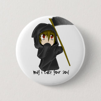death 6 cm round badge