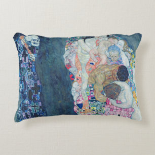 Death and Life, c.1911 (oil on canvas) Decorative Cushion
