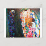 Death and Life, Gustav Klimt Postcard<br><div class="desc">Gustav Klimt (July 14, 1862 – February 6, 1918) was an Austrian symbolist painter and one of the most prominent members of the Vienna Secession movement. Klimt is noted for his paintings, murals, sketches, and other objets d'art. In addition to his figurative works, which include allegories and portraits, he painted...</div>