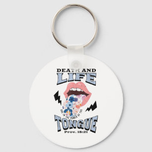 Death And Life Tongue Christian  Key Ring