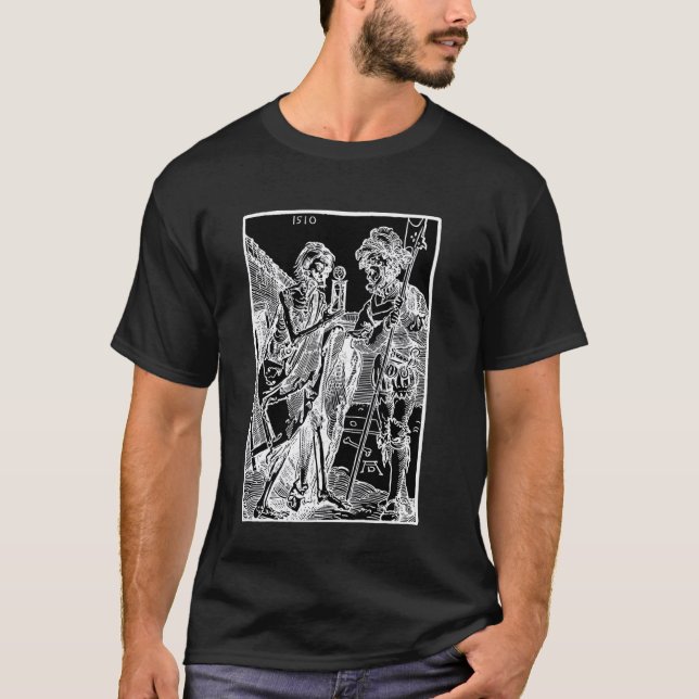 Death and the Landsknecht by Albrecht Durer (1510) T-Shirt (Front)
