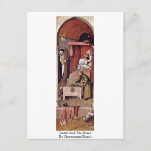 Death And The Miser By Jheronimus Bosch Postcard