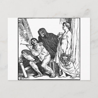 Death and the Painter postcard