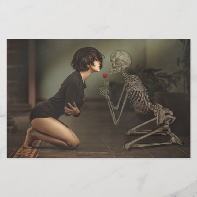 Death and the Young Woman Stationery (Front)