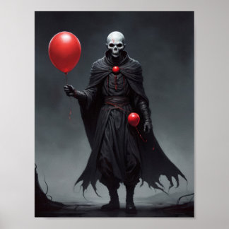 Death angel come with red balloons poster