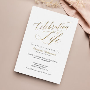 Death Anniversary Celebration of Life Calligraphy Invitation