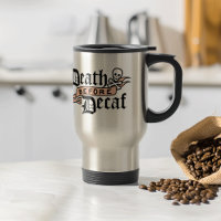 Death Before Decaf | Cute Skull Typography