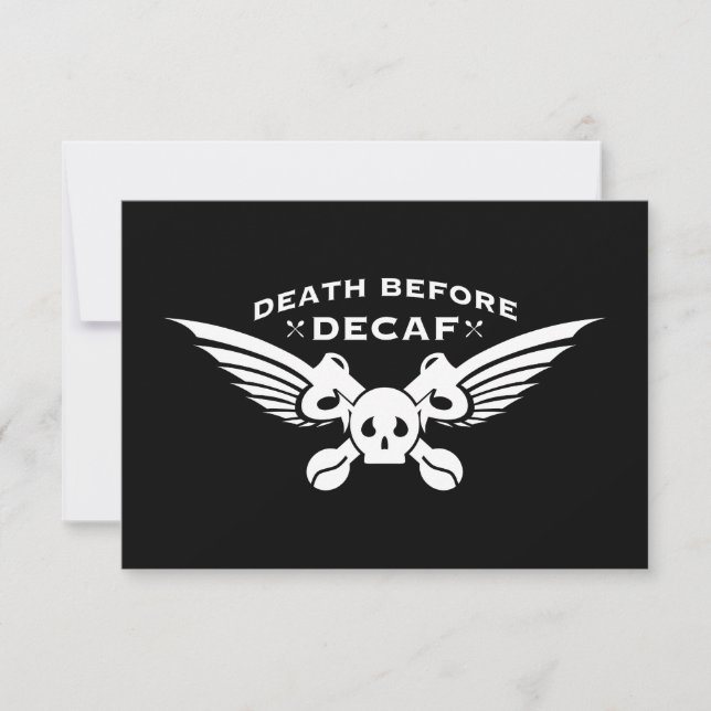 death before decaf invitation (Front)