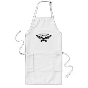 death before decaf long apron