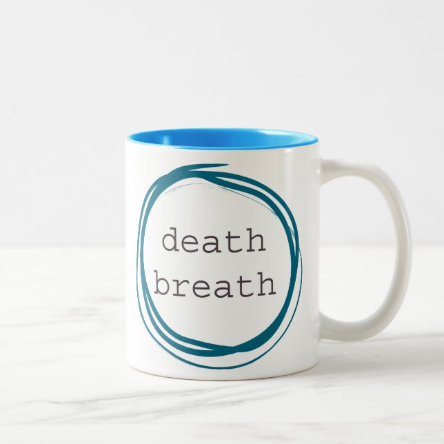 Death Breath Funny Two-Tone Coffee Mug (Right)
