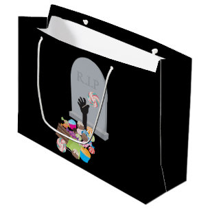 Death by Candy Halloween Design Large Gift Bag