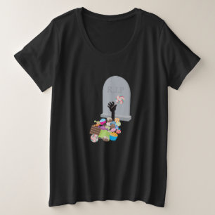 Death by Candy Halloween Design Plus Size T-Shirt