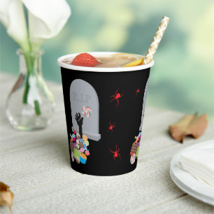 Death by Candy Halloween Party Paper Cups
