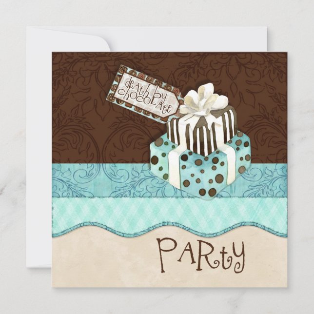 Death By Chocolate Birthday Party Invitation (Front)