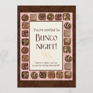 Death by Chocolate Bunco Party Invitation
